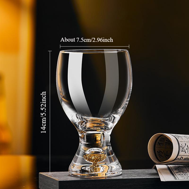 Sets Luxury Gold Foil Wine Glass Creative Crystal Glass Cup Cocktail Glass Household Exquisite Whiskey Cup Bar Accessories 370ml