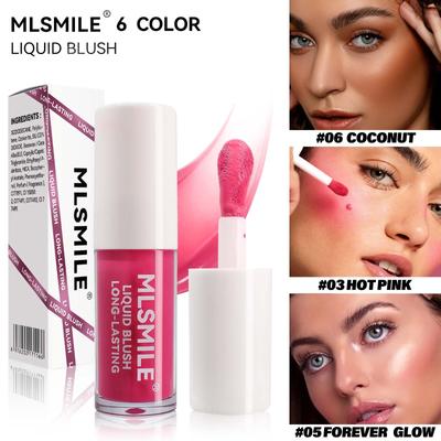 Liquid Blush Highlighting Face Blush Highly Pigmented Face Makeup 6 Color Eyeshadow Blush Cream
