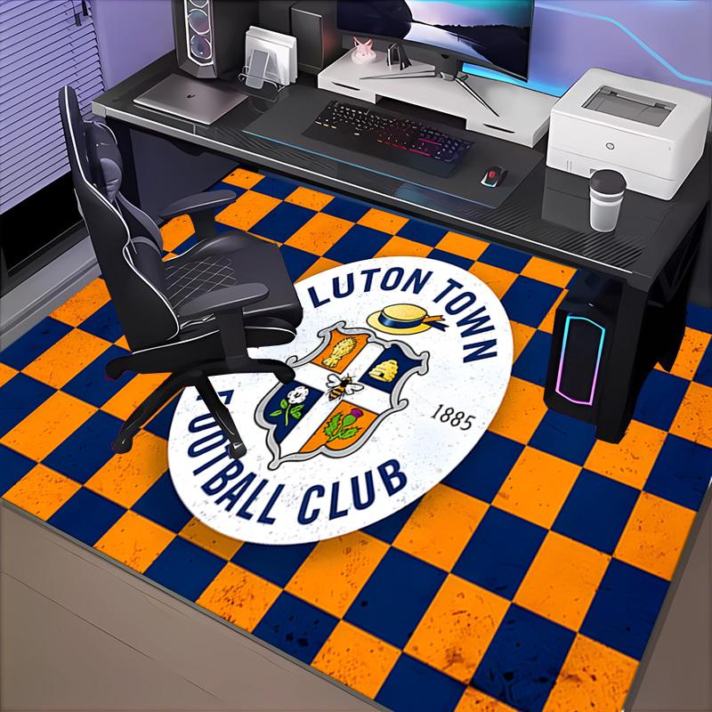 1PC Luton Town Crest Floor Mat for Living Room, Game Rooms, Office, Bedroom, Office Floor Mat Playful Design, Christmas fan gifts