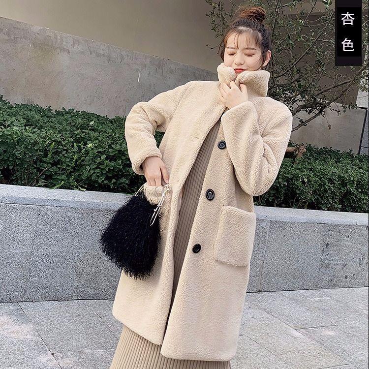 Autumn and Winter New Imitation Fur Granular Short Imitation Wool Coat Long Sheep Shearing Lamb Wool Coat Women
