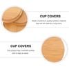 3 Pcs Water Cup Bamboo Lid Suitable for All Cups Insulation Covers Lids Drink Household Practical Fresh-keeping