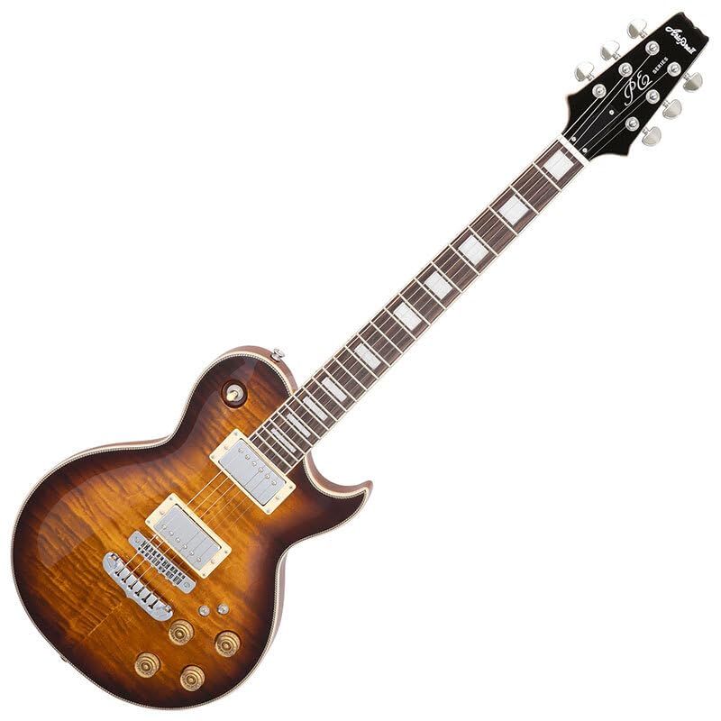

AriaProII PE-700 BS Brown Sunburst Flame Maple Top PE Series Les Paul Type Electric Guitar Brown Sunburst