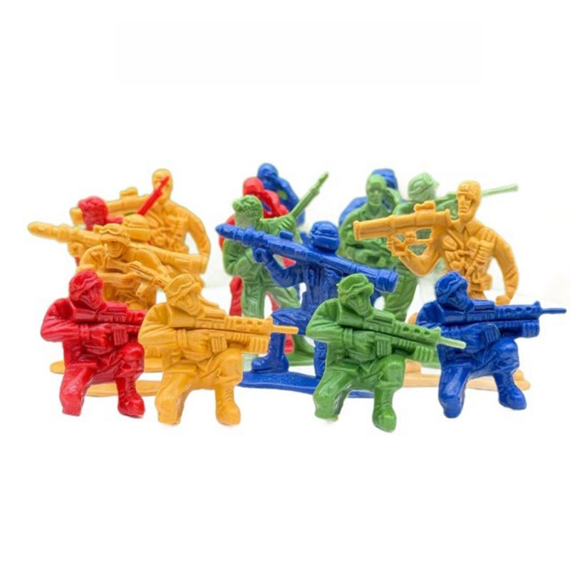 20 Stück Mini-Soldaten Modell Indoor-Dekoration Sammlung Sandtisch Militärsimulation Spiel-Requisiten für Party Geburtstagsgeschenk XJM