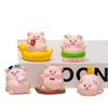 Creative Holiday Leisure Piggy Cartoon Figurine Handcrafted Toy Car Decorative Item for Tabletop Decoration, A Soothing Decorative Item.