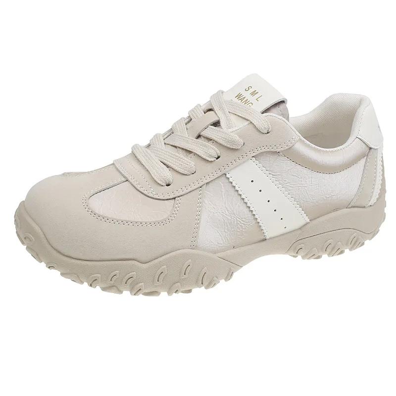 Frühling und Sommer Neue Mode Damen Schuhe Bequeme Freizeit-Sneaker Outdoor Atmungsaktiv Schnürschuhe Walking Creepers Sportschuhe