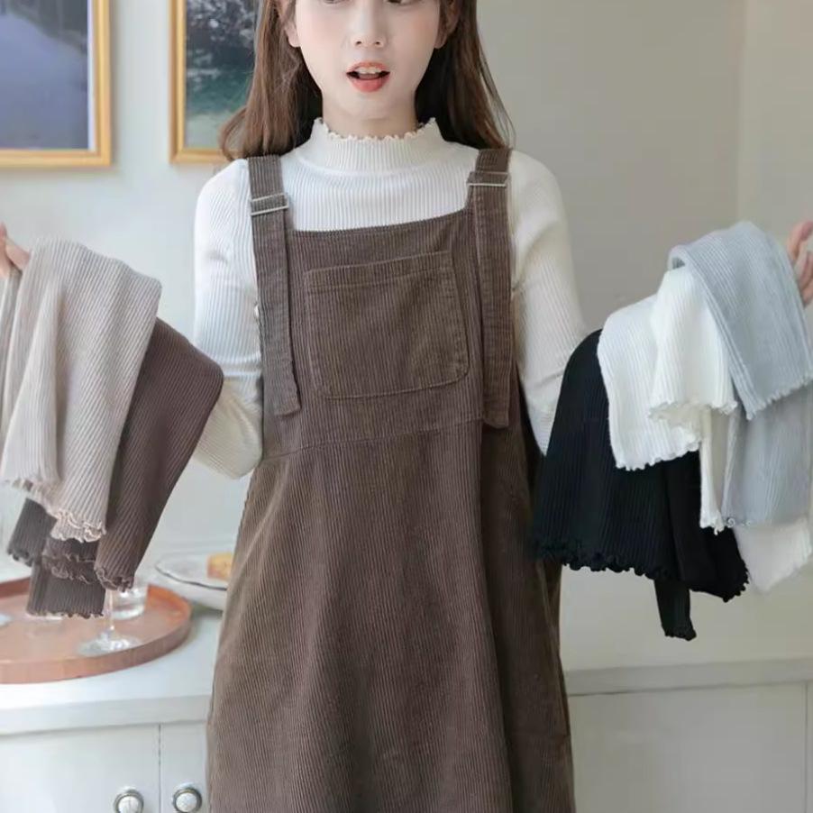 Women's Ruffle Half High Neck Long Sleeve Sweater - Early Spring & Autumn Style