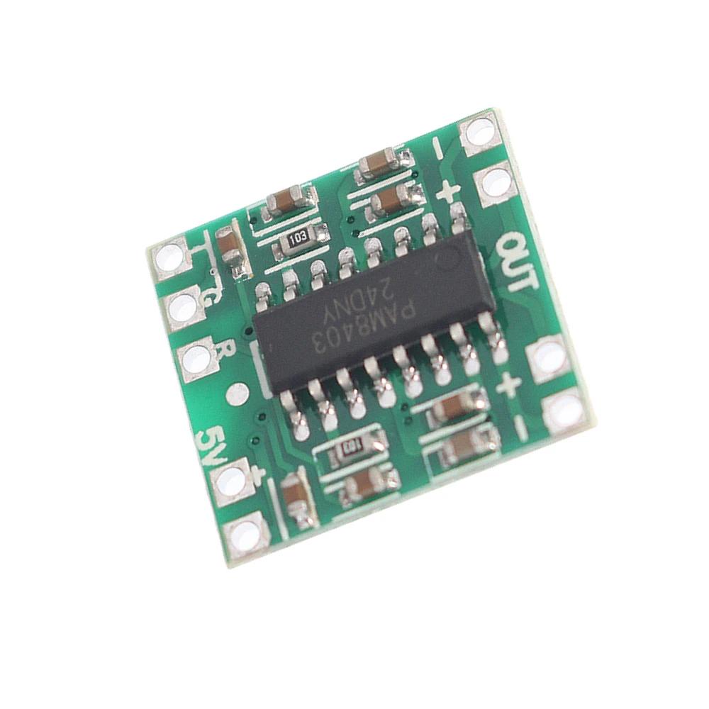 1-10PCS PAM8403 Super mini digital amplifier board 2 x 3W Class D digital amplifier board efficient 2.5 to 5V USB power supply