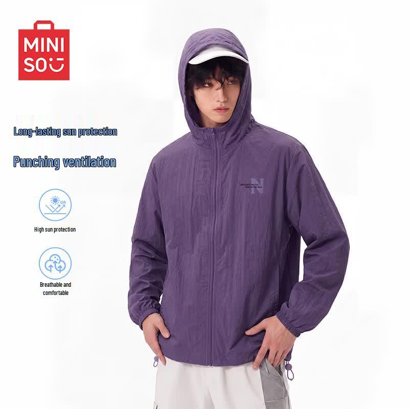 MINISO Men s Lightweight Hooded Sun Protection Jacket 3XL