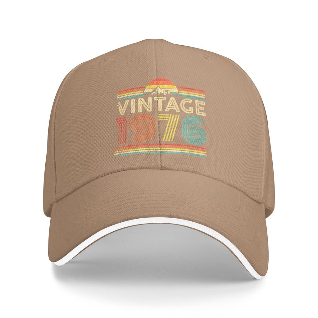 Vintage 1976 Limited Edition 50 Year Old Casual Baseball Cap Camping Hip Hop Hats Summer SunProof Men Streetwear Baseball Caps