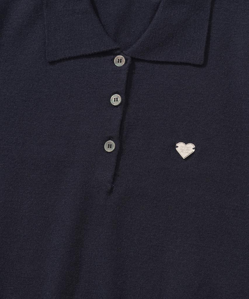 KNITTED (W) Basic Essential Washable Collar Knit Navy