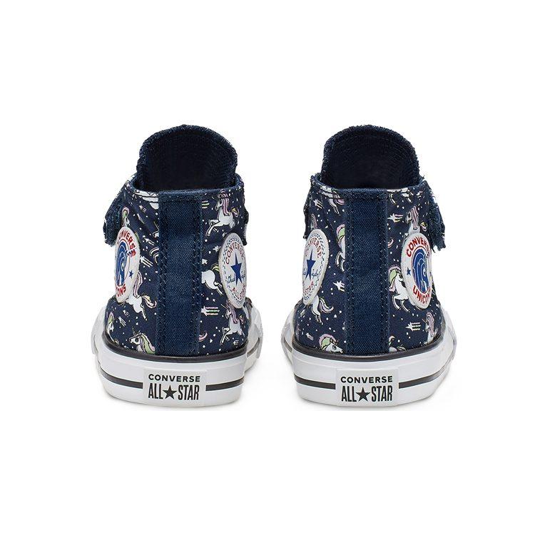Converse Chuck Taylor All Star Hook and Loop High Top High Top Toddler Shoes Marine Blue Infant And Toddler 766203C
