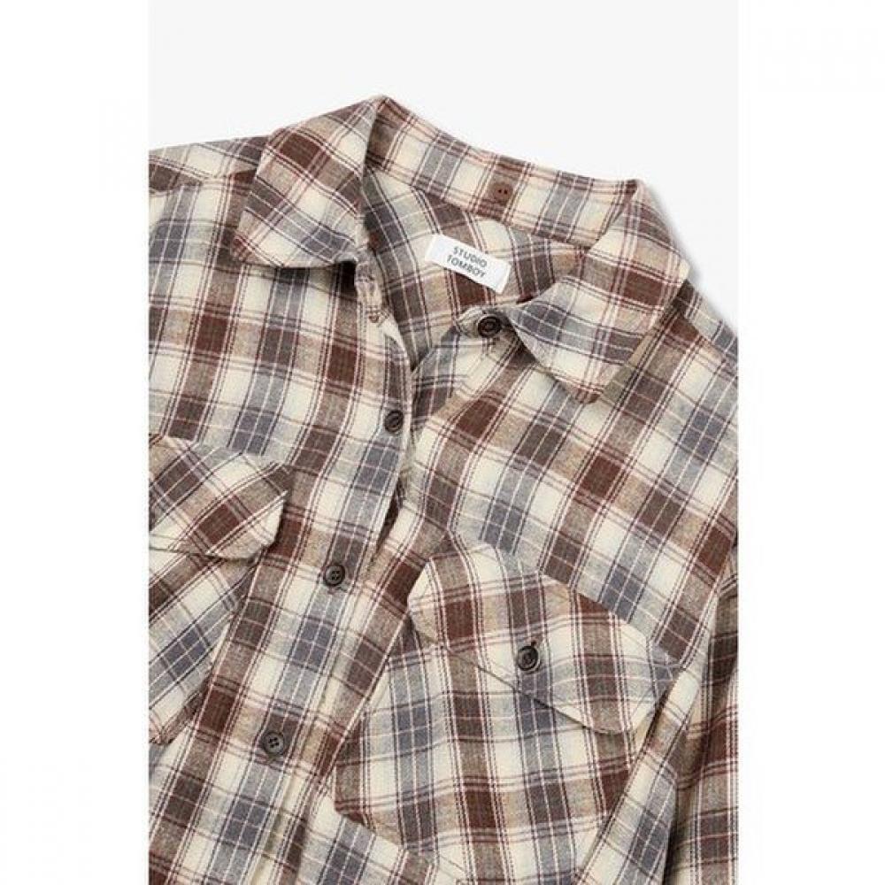 Studio Tomboy Hooded Check Shirt 9175421981arr
