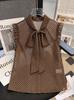 Specially for Retro Polka Dot Bow Lace-up Shirts, New European and American Temperament Versatile Tops