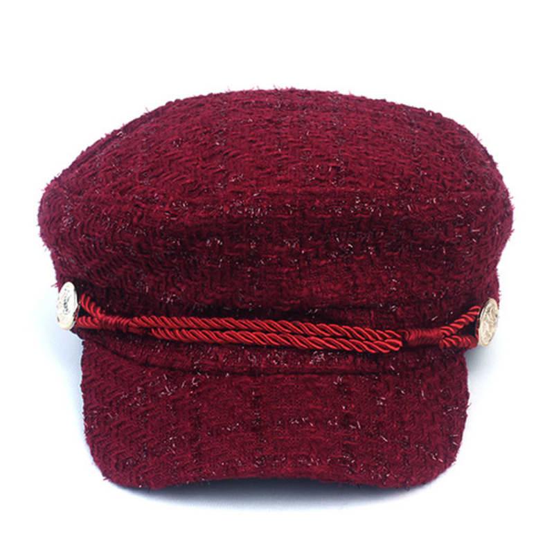 Universal Chemistry Shiny Check Rope Red Marine Cap Marine Cap