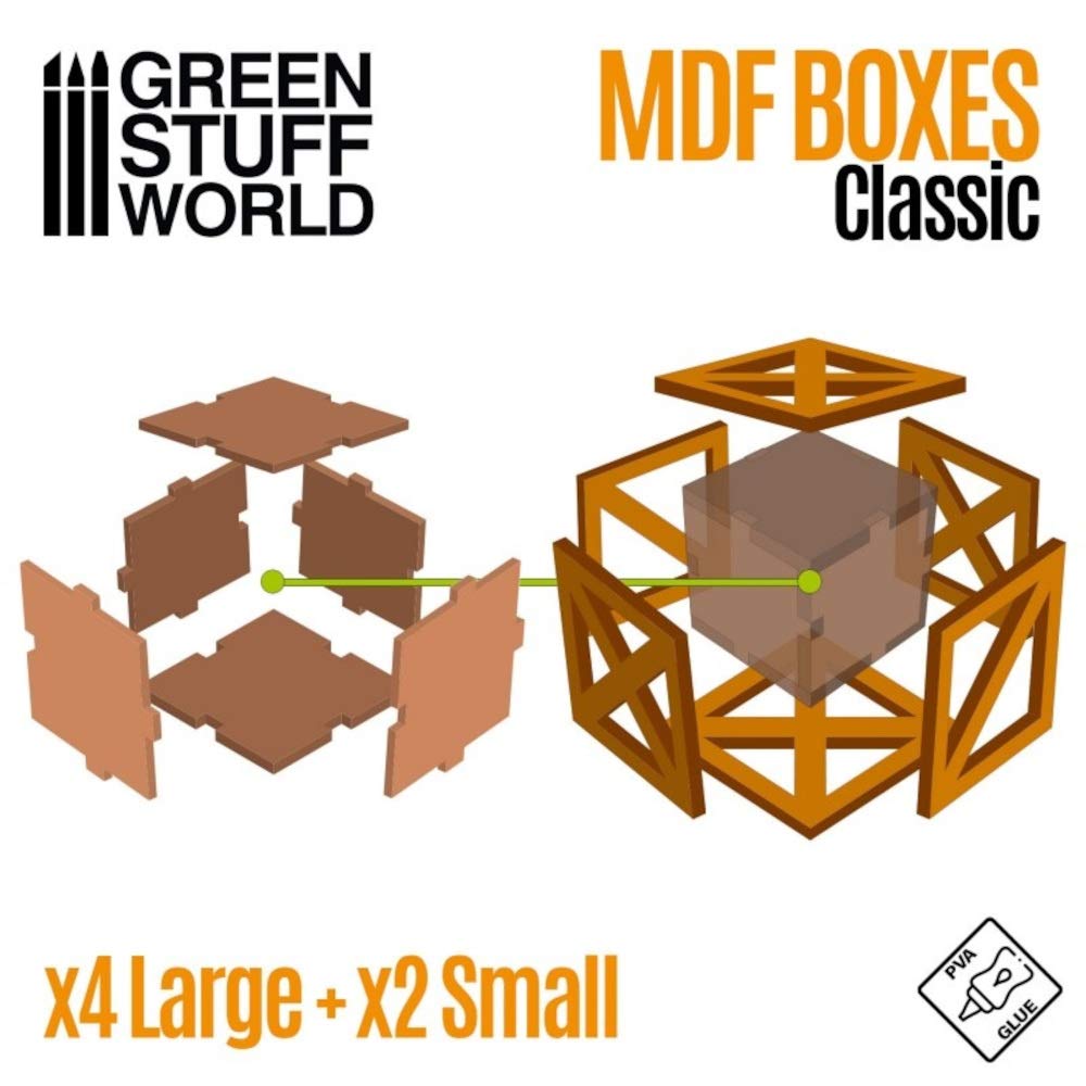 Green Stuff World Antique Wooden Crate Set for Miniature Accessories GSWD-10298
