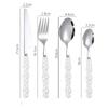 4Pcs/Set Luxury Dinnerware Stainless Steel Spoon and Fork Ceramic Pearl Handle Western Silver Cutlery High-looking Tableware