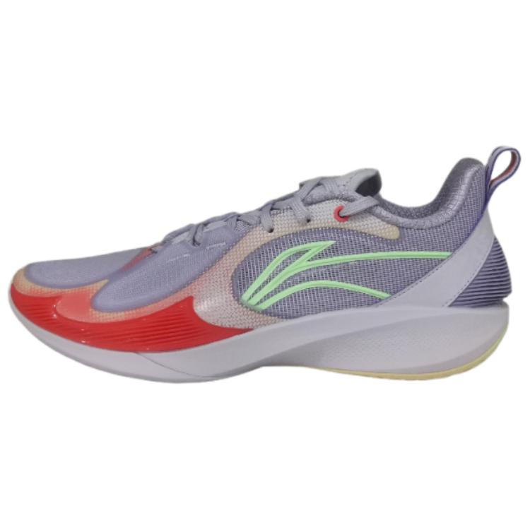 

Li Ning Speed 2V2 TPU Abrasion Resistant, Breathable, Lightweight Low top Basketball Shoes Men s Gray Purple ABPV003-8 44