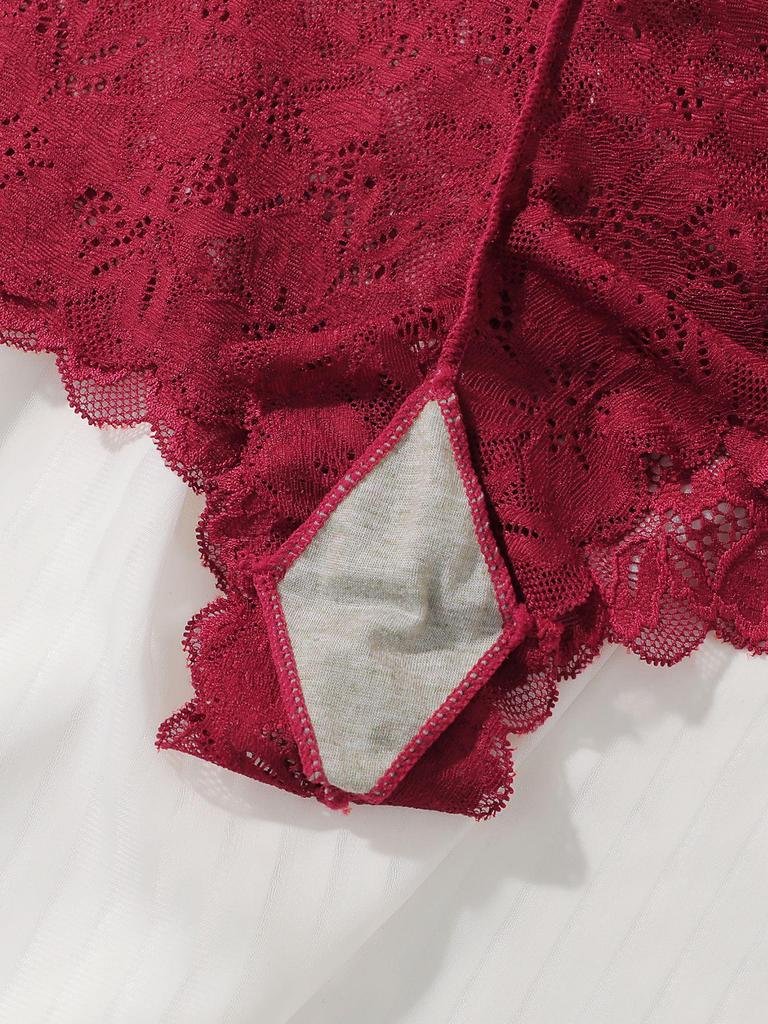 Conjunto Sexy de Renda Sem Fio para Mulheres