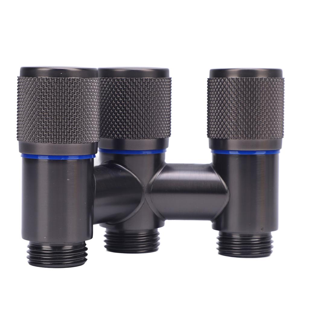 Trädgårdsslangfördelare 1 Inlopp 3 Utlopp G12in Hangänga Mässing Platsbesparande Vattenkranfördelare