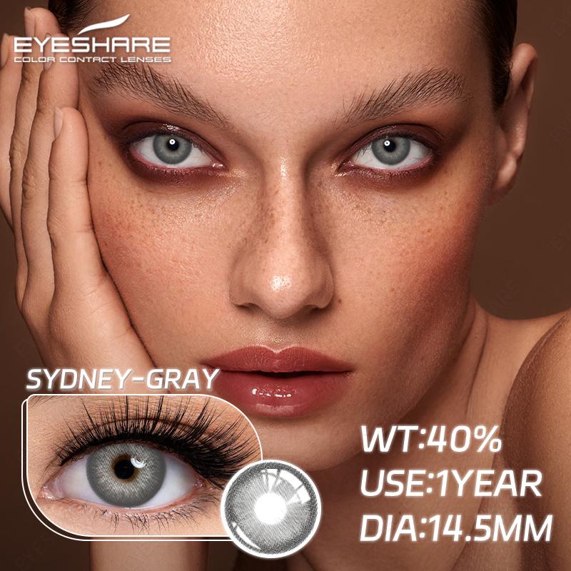 Eyeshare Цветные контактные линзы 2 шт., голубые цветные линзы для макияжа глаз, коричневые натуральные косметические линзы, зеленые модные косметические невидимые мягкие линзы