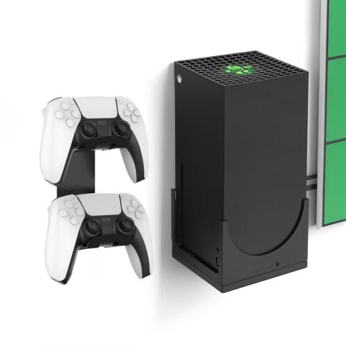 KAIXUANMAN Magnetic Controller Holder, Aluminum Headphone Stand, Magnetic Game Controller Storage Rack, Headset Stand, Gaming Accessories, Holds Two C