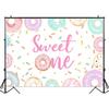 Avezano 7x5ft Donut Sweet One Backdrop Girls First Birthday Party Backdrop Donut 1st Birthday Party Decorations