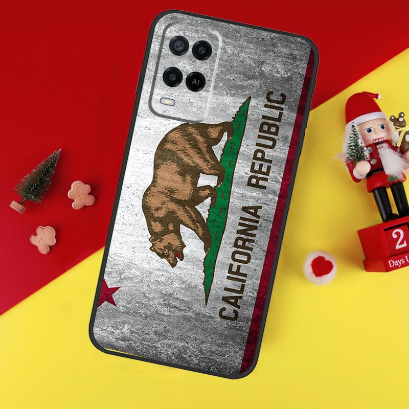 California Flag Case For Oppo A5 A6 Pro A15 A57 A17 A54 A74 A94 A76 A16 A96 A40 A60 A80 A18 A38 A58 A78 A98