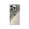 Clear Square Back Tube Case Protection For iPhone 15 Plus 16 ProMax 11 12 14 Pro Max 13 Anti-Oxygen,Black Lace with Messy Net Pattern Pattern Casing