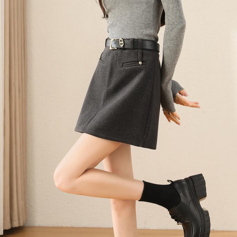 TERRE BLEUE Women's High-Waist A-Line Short Skirt