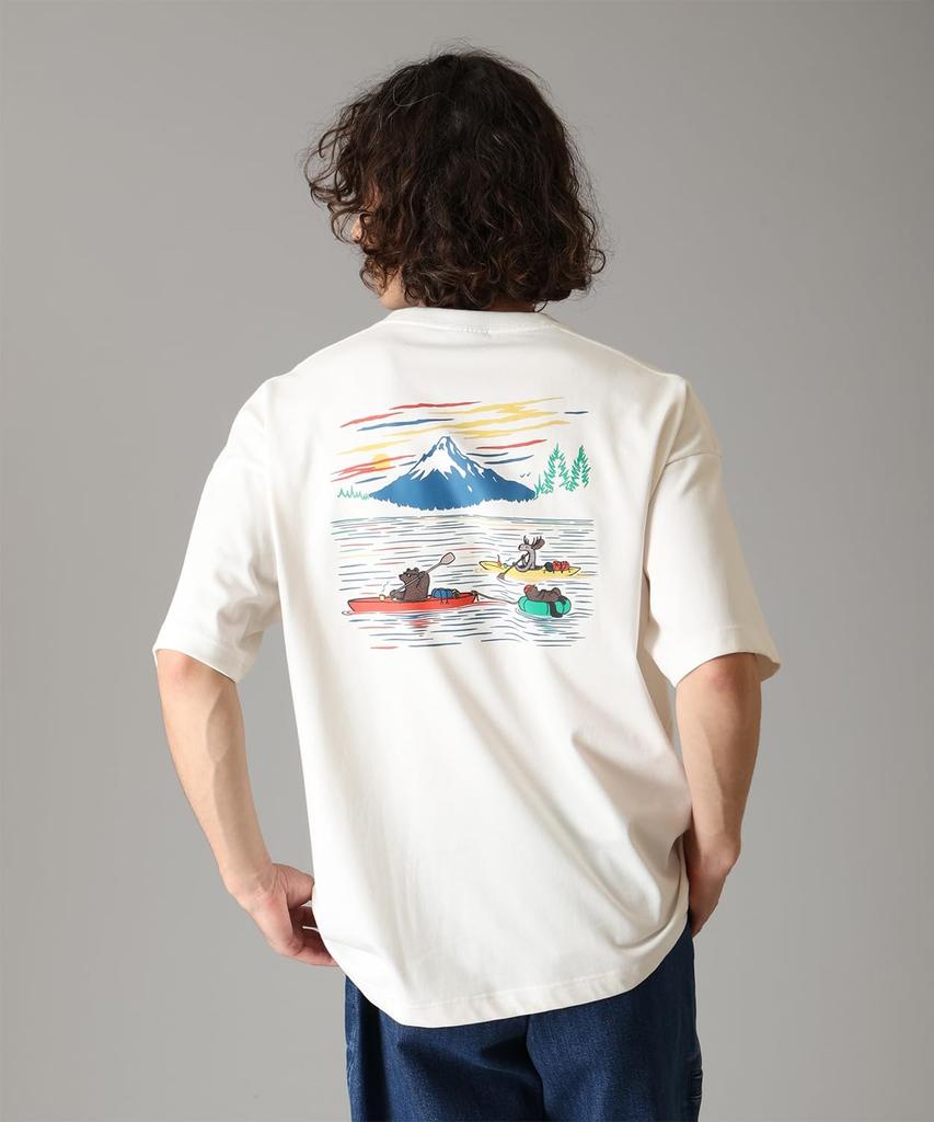Lake To Avenue Graphic Short Sleeve PG2040 Sea Salt River XL Size [Columbia] T-Shirt