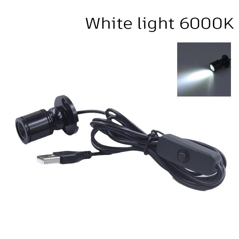 Spotlight USB 5V Led 3W Jewelry Cabinet Showcase Mini Spot Bench Lamp Ceiling Light Switch USB Interface Natural white Red Blue