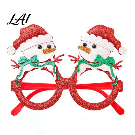 Christmas Decoration Glasses Glasses Glitter Holiday Party Frames Santa Hat Snowman Tree Bear Funny Eyeglasses for Favors