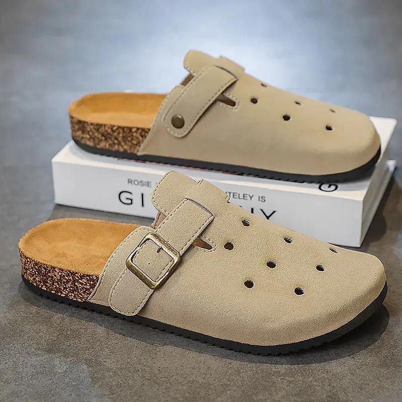 Fashion Beach Hole Slides Sabot Eva Rubber Men's Shoe Soft 2025 Fashion Trend Fun Casual Designer Luxury Clappers Adult Y2k Male Slipper