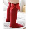 Spring and Autumn Babies' Socks Baby Knee-Length Big Bow Dress Girls Student Princess Pink Socks Loose Mouth