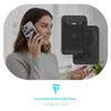 TUDIA MagSafe Compatible Card Case [Holds 3 Cards] Ultra-Thin Tough PC Wallet with Strong Magnetic Hold (Black)