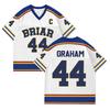 Summer Off Campus Briar University Hockey Jersey Graham 44 V-neck Short Sleeve Top Women Men High Street New Pattern T Shirt Y2K