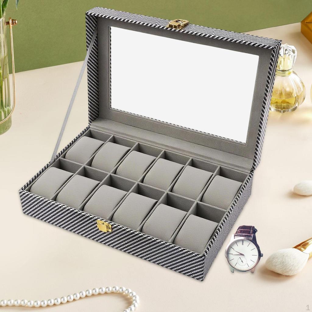 Watch Box for Men Display Case Giftable Jewelry Organizer Business