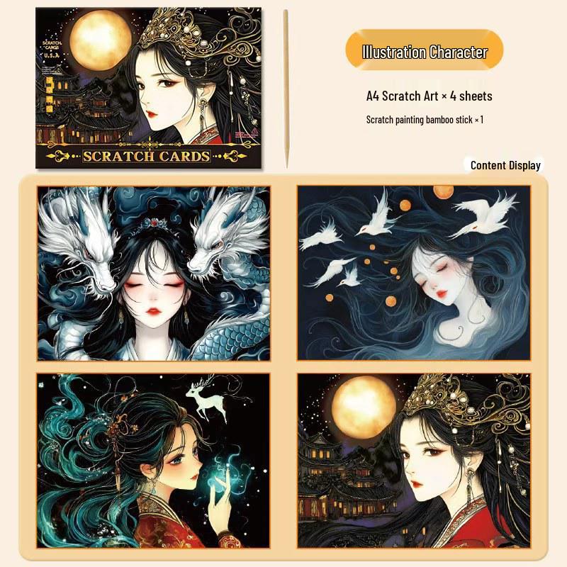 Bunte DIY Kratzbilder Haftnotizen für Kinder - Kreative Stressabbau Lesezeichen