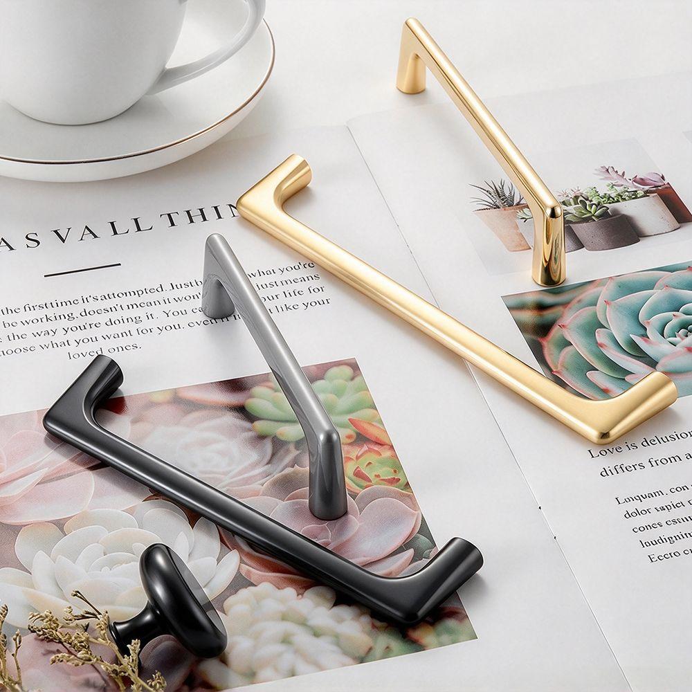 Zinc Alloy Cabinet Handles Gold Furniture Handles Durable Cupboard Pulls Wardrobe