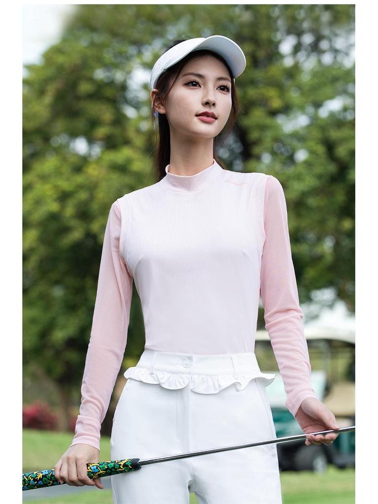 Women's 2026 Spring/Summer Golf Sportswear: Breathable Long Sleeve T-shirt & Top Two-Piece Set