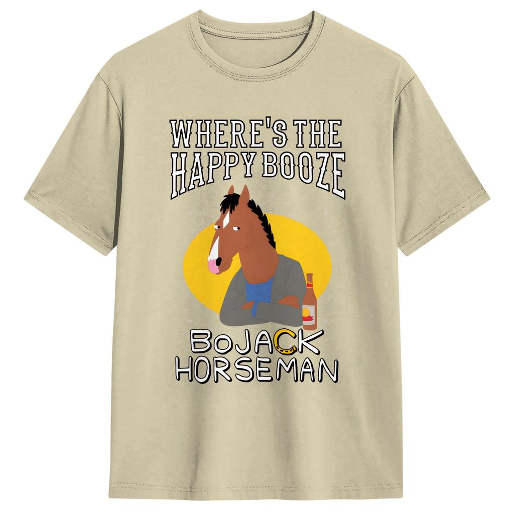 Übergroßes T-Shirt Sommer Bojack Horse Unisex Mode T-Shirts Reines Baumwoll-T-Shirt Für Unisex Y2k Lässige Kurzarm-Tops