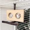 Multifunctional Wooden Parrots Stand Wooden Bird Perches Stand Playstand Parrots Toy for Avians Enrichment