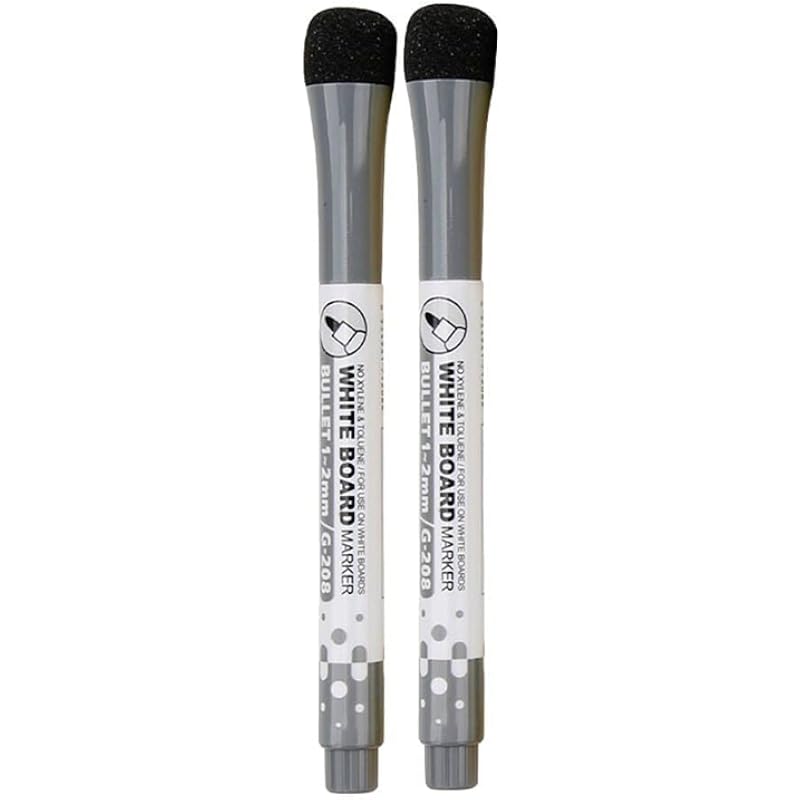 Accuprints Pack Of 2 White Board Markers For White Board Magnetic Dry Erase Markers Fine Tip Low-Odor Whiteboard Markers