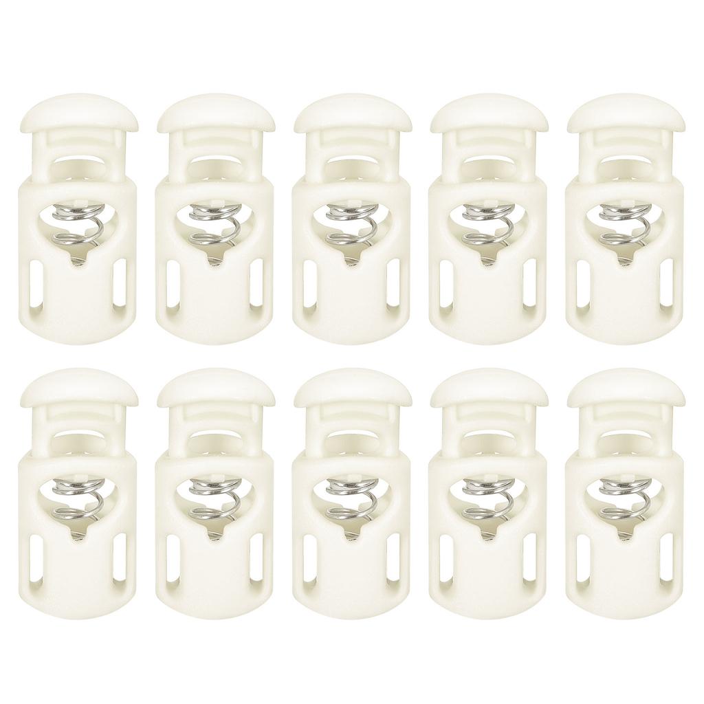 30 ks Plastové brzdičky na šňůrky Stahovací šňůrka Jednootvorové Pružinové přepínací zarážky Pružinová zarážka pro batoh Tkaničky Stahovací šňůrky 5,5x3mm