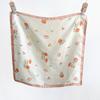 1116 Spring and Summer New Small Fresh Literary Flower Square Scarf Silk Scarf Women's Ins Imitation Silk Versatile Silk Scarf Headscarf