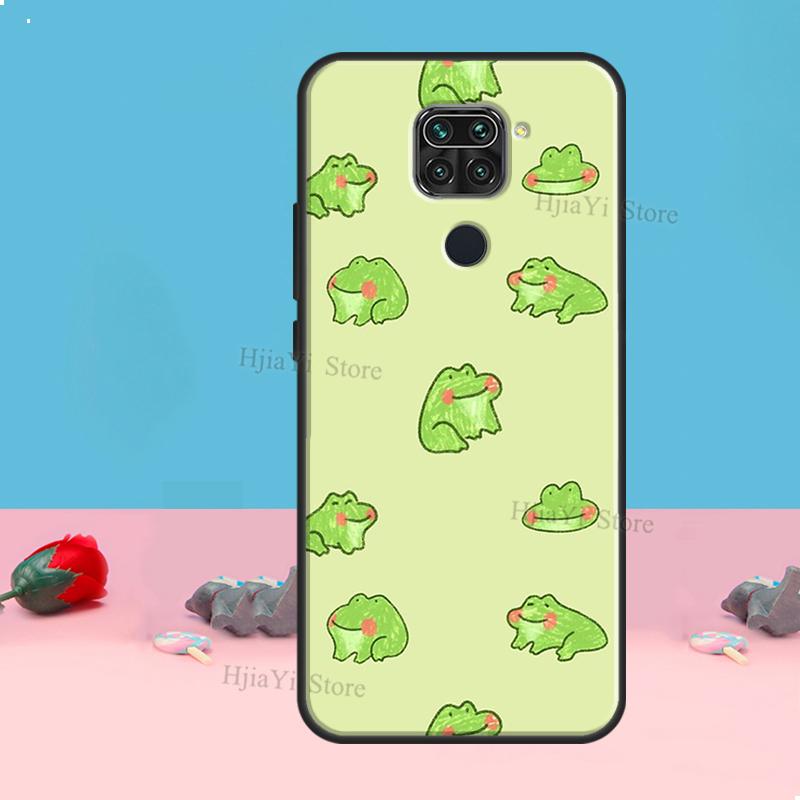 Cute Green Frog For Xiaomi Redmi Note 11 10 9 8 Pro 11S 10S Phone Case For Redmi 10 9 9A 9C 9T Cover Shell