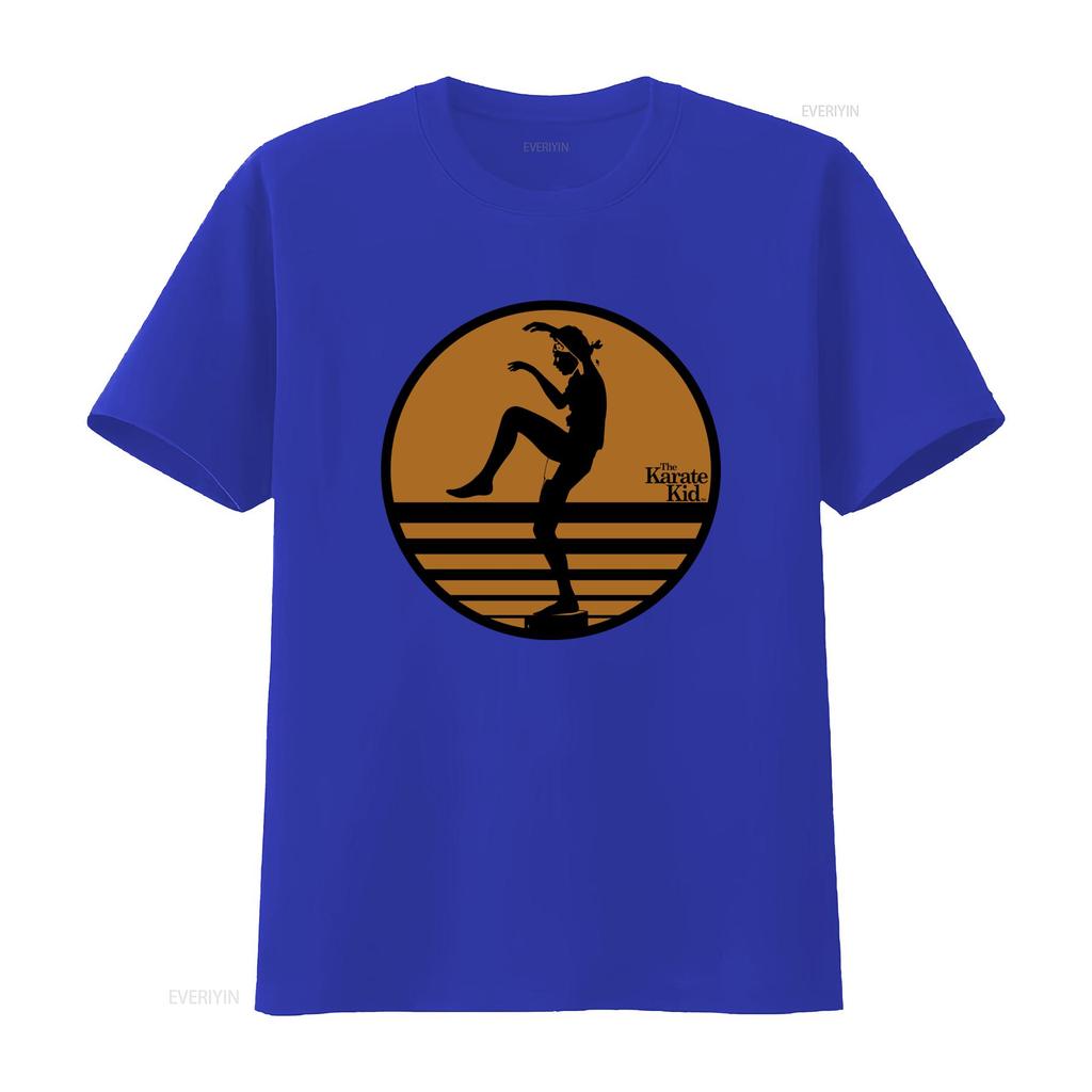 Karate Kid Adult New T Shirt Distressed Crane Kick Pose In Circle Print Vintage Washed Fashion Streetwear Stylish