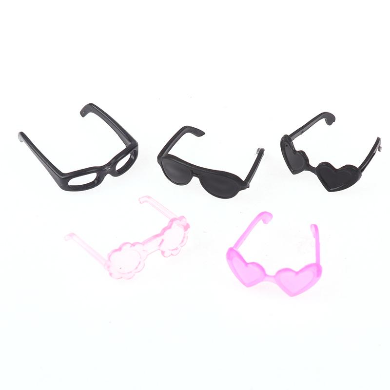 20 szt. Mini Plastikowe Okulary Okrągłe Oprawki Okulary Dla Lalek High Dzieci Zabawka Mini Okulary Losowe Akcesoria Dla Lalek