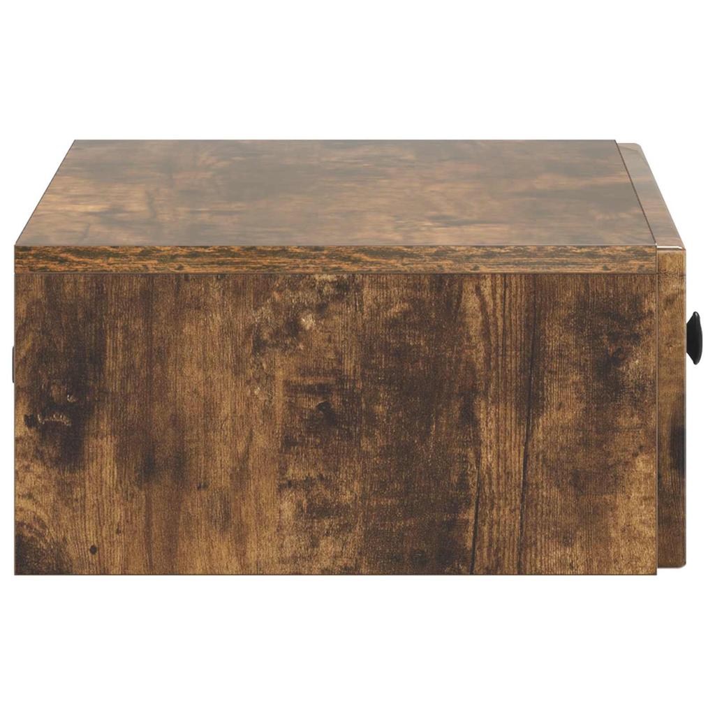 Wall Mounted Side Table Smoked Oak Engineered Wood