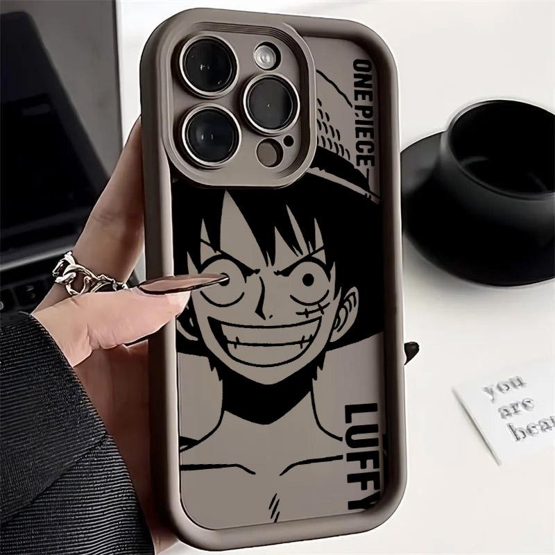 Luffy Ace Sabo Manga Ones P-PIECE Soft Case For iPhone 17 11 15 16 13 Pro Max 14 Plus 12 16 Pro 16E 17AIR Shockproof Phone Cover